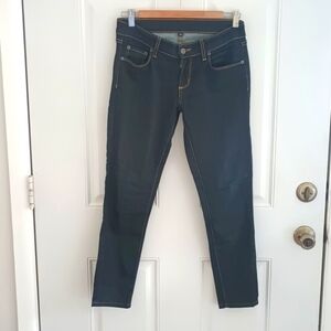 Carmar dark wash skinny cropped jeans size 26
